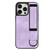 For iPhone 14 Pro Max Wristband Holder Leather Back Phone Case(Purple)