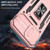 For iPhone 15 Pro Armor PC + TPU Camera Shield Phone Case(Rose Gold)
