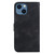For iPhone 15 Plus 7-shaped Embossed Leather Phone Case(Black)