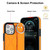 For iPhone 12 Pro Max Non-slip Full Coverage Ring PU Phone Case with Wristband(Orange)