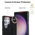 For Samsung Galaxy S23 Ultra Non-slip Full Coverage Ring PU Phone Case with Wristband(Black)
