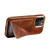 For iPhone 12 / 12 Pro Denior Oil Wax Leather Electroplating Card Slot Holder Phone Case(Brown)