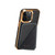 For iPhone 13 Pro Max Denior Oil Wax Leather Electroplating Card Slot Holder Phone Case(Blue)