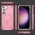 For Samsung Galaxy S22+ 5G Skin Feel TPU + PC MagSafe Magnetic Phone Case(Transparent Pink)