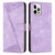 For iPhone 15 Pro Dream Triangle Leather Phone Case with Lanyard(Purple)