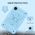 For Samsung Galaxy Tab A9 Butterfly Kickstand Heavy Duty Hard Rugged Tablet Case(Ice Blue)