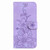 For iPhone 13 Pro Max Lily Embossed Leather Phone Case(Purple)