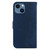 For iPhone 14 Plus Little Tiger Embossed Leather Phone Case(Dark Blue)