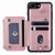 For iPhone 8 Plus / 7 Plus Zipper Card Slots RFID Phone Case(Rose Gold)