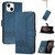 For iPhone 15 Cubic Skin Feel Flip Leather Phone Case(Blue)