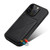 For iPhone 15 Imitation Calfskin Leather Back Phone Case with Holder(Black)