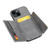 For iPhone 15 Double Buckle Card Slots PU+TPU Phone Case(Grey)