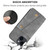 For iPhone 15 Double Buckle Card Slots PU+TPU Phone Case(Grey)