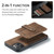 For iPhone 15 JEEHOOD RFID Blocking Anti-Theft Magnetic PU Phone Case(Brown)