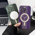 For iPhone 14 Clock Pattern Magnetic Lens Protection Phone Case(White)