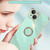 For iPhone 15 XINLI Straight Edge 6D Electroplate TPU Phone Case with Ring Holder(Celestial Blue)