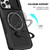 For iPhone 13 Pro Max Sliding Camshield Magsafe Holder TPU Hybrid PC Phone Case(Black)