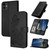 For iPhone 12 mini Datura Flower Embossed Flip Leather Phone Case(Black)