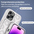 For iPhone 13 3D Cloud Pattern TPU Phone Case(White)