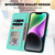 For iPhone 15 Plus Cute Pet Series Color Block Buckle Leather Phone Case(Sky Blue)