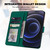 For iPhone 13 Pro Cute Pet Series Color Block Buckle Leather Phone Case(Dark Green)