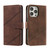 For iPhone 15 Pro Skin Feel Multi-card Wallet Leather Phone Case(Brown)