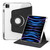 For iPad Pro 12.9 2022 / 2021 / 2020 360 Rotation Detachable Clear Acrylic Leather Tablet Case(Black)