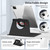 For iPad Pro 12.9 2022 / 2021 / 2020 360 Rotation Detachable Clear Acrylic Leather Tablet Case(Black)