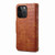 For iPhone 15 Denior Crocodile Texture Oil Edge Leather Phone Case(Brown)
