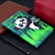 For Samsung Galaxy Tab A9+ Colored Drawing Stitching Horizontal Flip Tablet Leather Case(Panda)