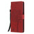 For OPPO A73 5G Tree & Cat Pattern Pressed Printing Horizontal Flip PU Leather Case with Holder & Card Slots & Wallet & Lanyard(Red)
