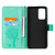 For Samsung Galaxy A52 5G Tree & Cat Pattern Pressed Printing Horizontal Flip PU Leather Case with Holder & Card Slots & Wallet & Lanyard(Green)