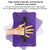 For Samsung Galaxy Tab A9+ Shield 360 Rotation Handle EVA Shockproof PC Tablet Case(Purple Black)