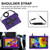 For Samsung Galaxy Tab A9+ Shield 360 Rotation Handle EVA Shockproof PC Tablet Case(Purple Black)