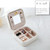 Macaron Small Jewelry Box Rings and Earrings Mirrored Travel Storage Case(Grey) Macaron Small Jewelry Box Rings and Earrings Mirrored Travel Storage Case(Grey)