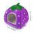 Strawberry Shaped Foldable Short Plush Pet House Nest, Size: M(Purple)