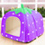 Strawberry Shaped Foldable Short Plush Pet House Nest, Size: M(Purple)