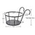 2 PCS Iron Metal Railing Potted Plant Shelves Hanging Flowerpot Rack (White)