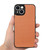 For iPhone 13 Pro Max Carbon Fiber Texture Leather Back Cover Phone Case(Brown)