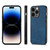 For iPhone 11 Vintage Leather PC Back Cover Phone Case(Blue)