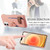 For iPhone 12 mini Litchi Leather Oil Edge Ring Card Back Phone Case(Pink)