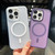 For iPhone 14 Transparent TPU Hybrid PC Magsafe Phone Case(Purple)