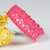 5 PCS Cotton Lace Fabric White Crochet Lace Roll Ribbon Knit Adhesive Tape Sticker Craft Decoration Stationery Supplies(Rose Red)