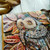 01663 Vintage Thick Handmade Leather Carving Owl Sketchbook Journal Cute Notebook(Red)