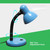 Vintage Iron LED Desk Lamp Push Button Switch Eye Protection Reading Led Light Table Lamps(Blue)