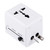 World-Wide Universal Travel Concealable Plugs Adapter with & Built-in Dual USB Ports Charger for US, UK, AU, EU(White)