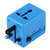 World-Wide Universal Travel Concealable Plugs Adapter with & Built-in Dual USB Ports Charger for US, UK, AU, EU(Blue)