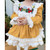 Sweet And Cute Three-piece Princess Dress (Color:Yellow Size:130)