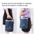Round Lunch Bag Insulated Lunch Box Foldable & Portable Lunch Tote M(Black)