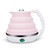 Portable Folding Silicone Intelligent Constant Temperature Travel Camping Electric Kettle, Power cord specification:US Plug(Pink)